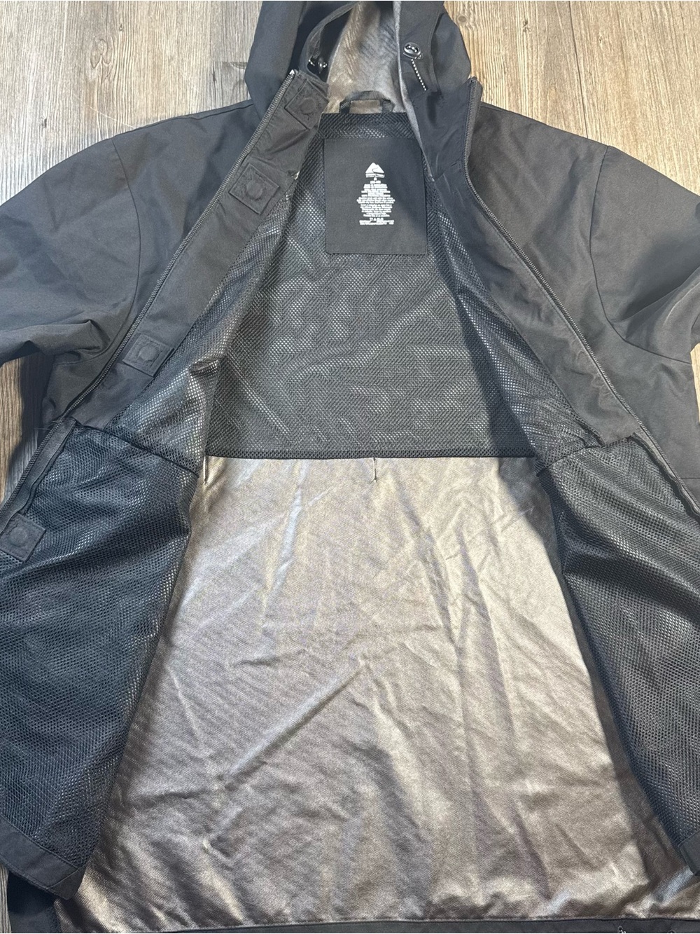 Ozark Trail Black Hooded wind breaker with Mesh Lining